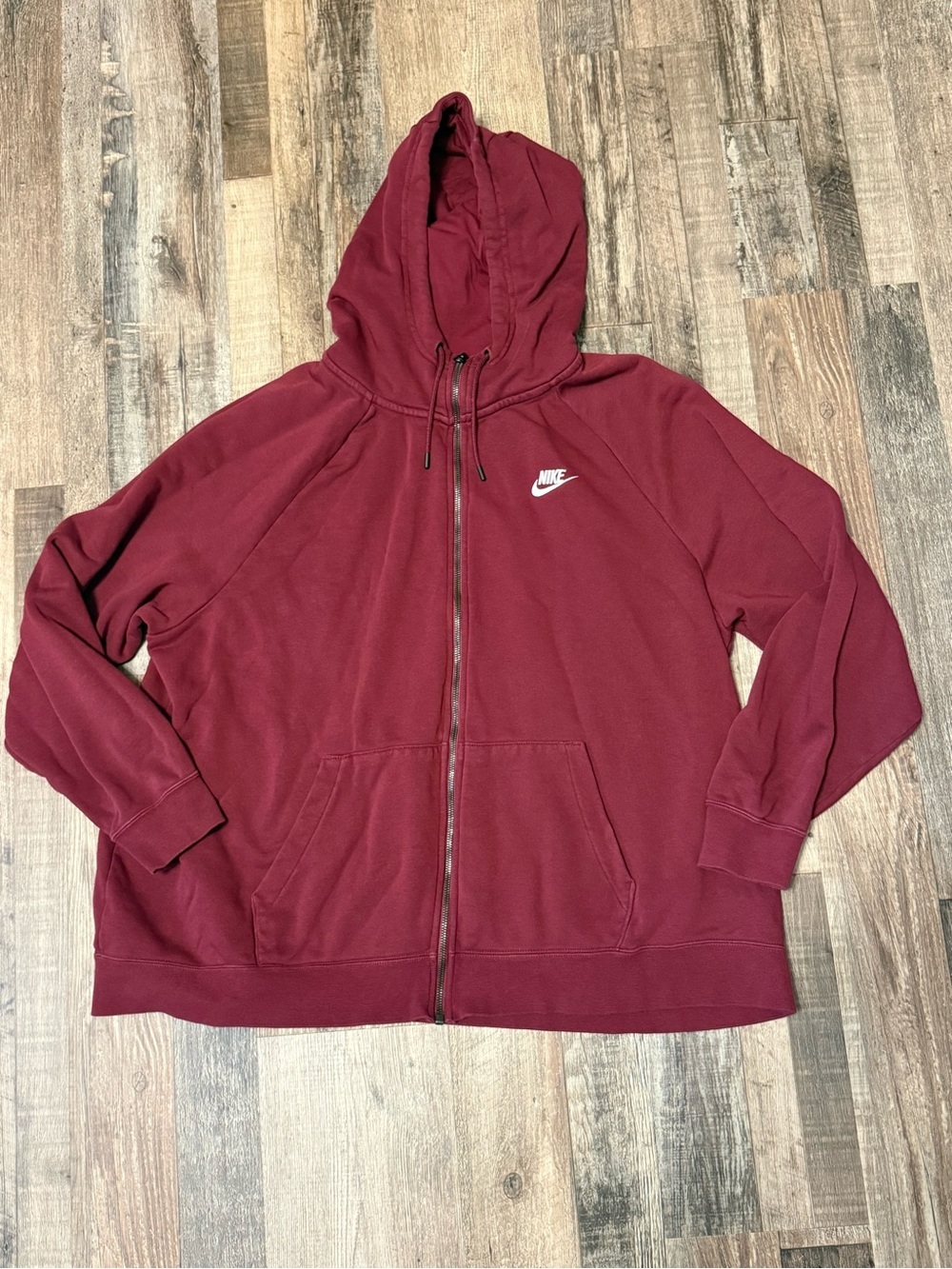 Nike Men's Sportswear Club Fleece Full-Zip Hoodie Maroon Men's 2X